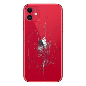Смяна на задно стъкло iPhone 11 червен
