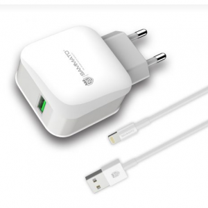 220V Зарядно устройство 2.1А Sammato 1USB+ Lightning (Apple) USB кабел