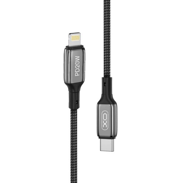 USB кабел XO корда Type-C - Lightning 1м. 20W черен