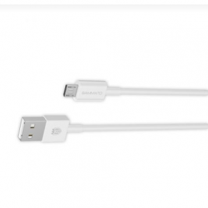 USB кабел Sammato 1.5 м. Micro бял