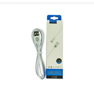 USB кабел Sammato 1 м. Micro бял