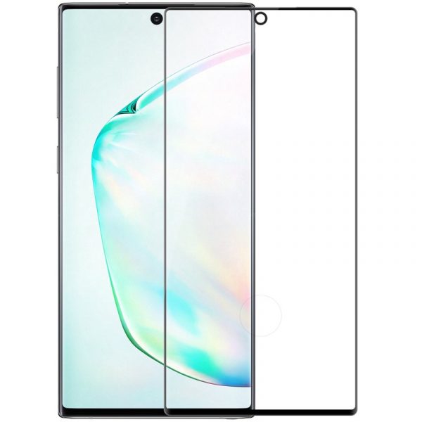 Извит стъклен протектор 5D Samsung Note 10 Plus черен