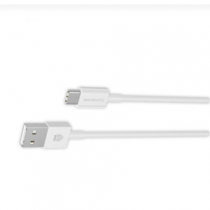 USB кабел Sammato 1.5 м. Type-C бял
