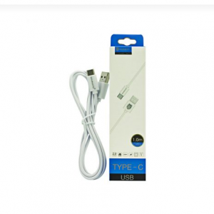 USB кабел Sammato 1 м. Type-C бял