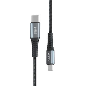 USB кабел XO корда Type-C - Type-C 1м. 60W черен