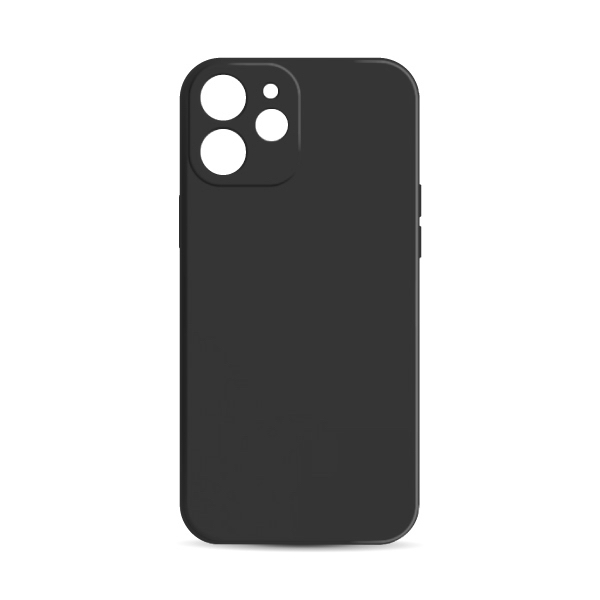 Черен силиконов гръб за iPhone 12 Pro