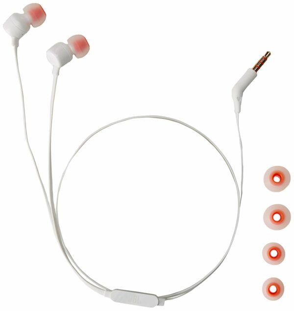 Слушалки Handsfree JBL T110, 3.5mm бели