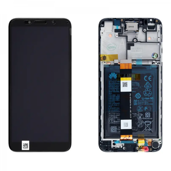 LCD Дисплей Huawei Y5p черен - оригинал + рамка + батерия