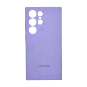 Силиконов гръб samsung с лого за samsung s25 + 5d стъклен протектор Лилав
