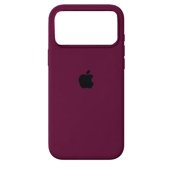 Силиконов гръб Apple с лого за iPhone 17 Pro Max Burgundy, бордо