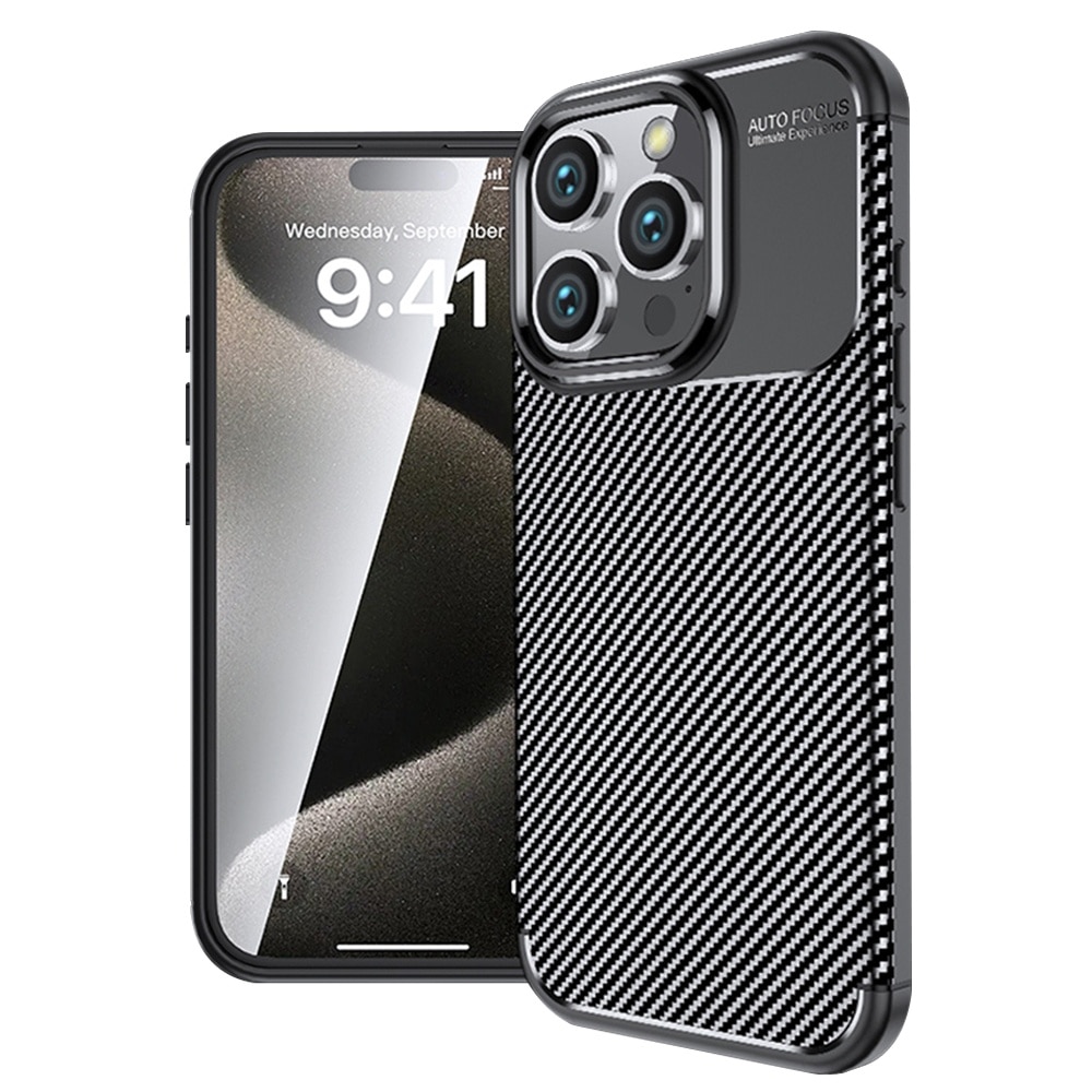 Карбонов силиконов гръб за iPhone 18 Pro Max